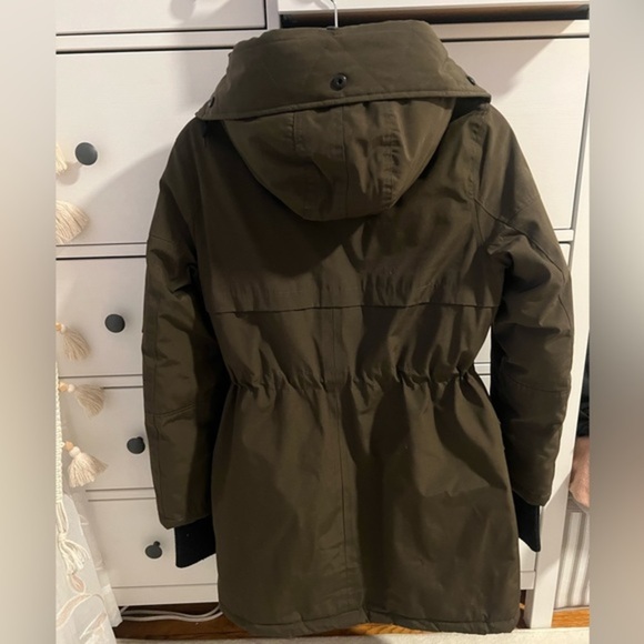 BCBG Women Hooded Parka Coat Green - Size S - Good condition - Picture 4 of 7